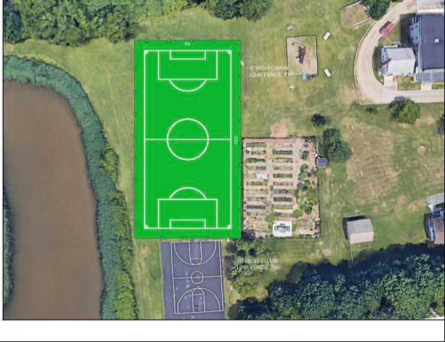 The Village of Patchogue board of trustees are considering the installation of a soccer field at 380 Bay Avenue to comply with residents’ requests.